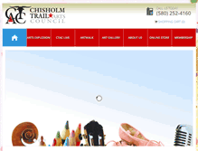 Tablet Screenshot of chisholmtrailarts.com